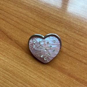 Liz Claiborne pink brooche with Rhinestones